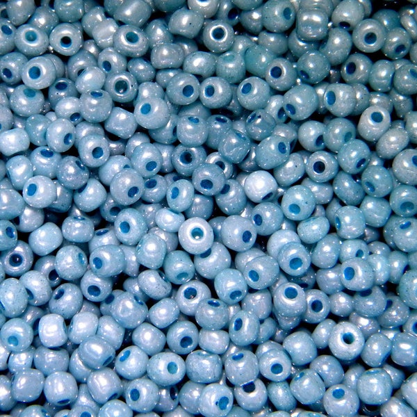 20 gr perles de rocaille verre opaque 4 mm bleu jean ROC60