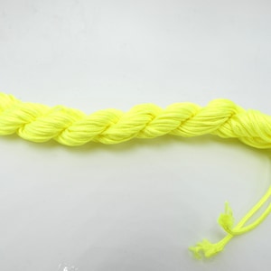 12 M Nylon koorddraad 2 mm macramé Shamballa - neongeel - CJ