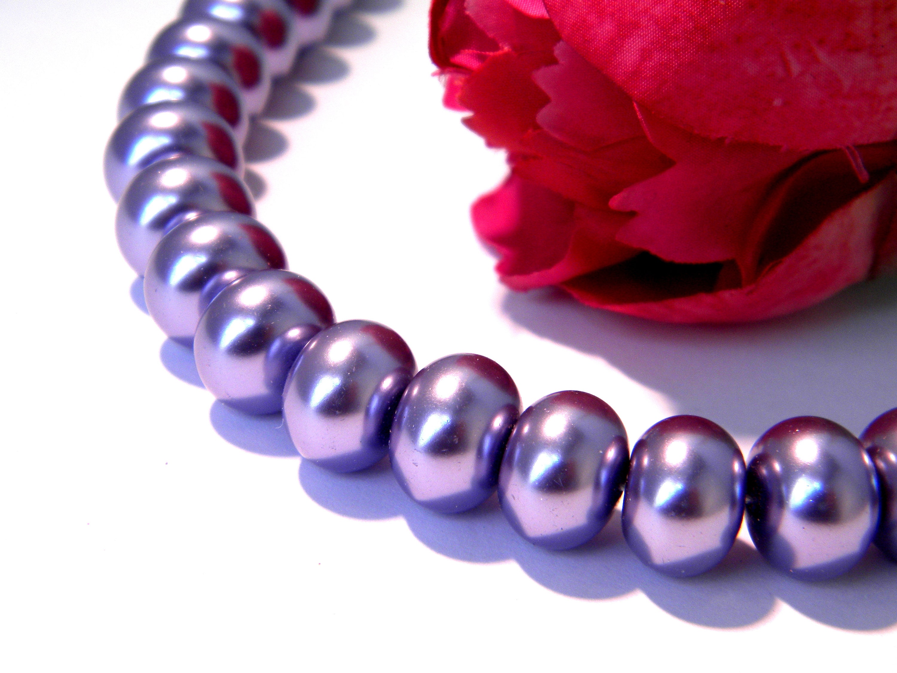 Purple Pearl glass, Pearl glass 12 x 8 mm Pearl abacus, 5pcs, abacus, jewelry, 1 H188 pumpkin