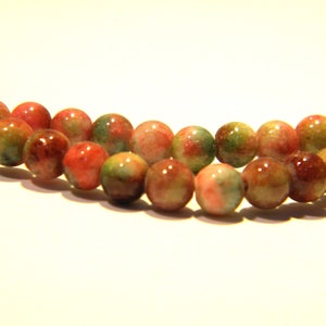 25 jade beads, 4 mm jade bead - fine stone gems - jade - fine stone gems, natural stone, rust tones, A216-1
