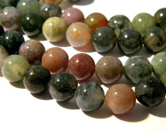 natural stone pearl, agate pearl, 8 mm pearl, natural agate, 20 Pcs, fine stone gems - H110