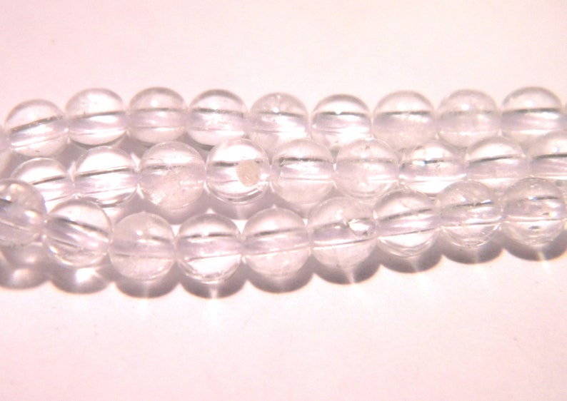 20 Crystal beads 4 mm transparent gems genuine gemstones F155 rock image 3