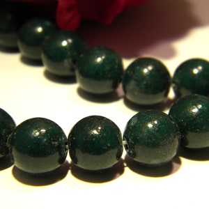 10 natural mashan jade beads 10 mm -green- fine stone gem - jade 10mm - Q187-2