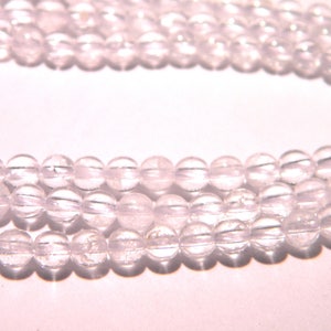 20 Crystal beads 4 mm transparent gems genuine gemstones F155 rock image 2