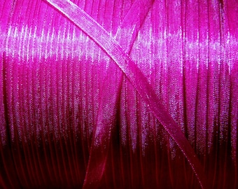 10 meters of 6 mm - OR3 dark purple organza Ribbon