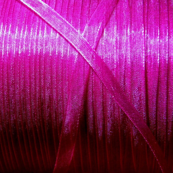 10 metres de ruban organza 6 mm -violet foncé-OR3