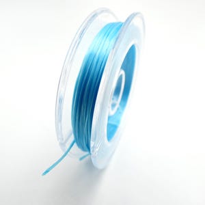 10 m Elastic thread 0.8 mm, elastic crystal thread, turquoise blue thread, 0.8 mm thread - Q159