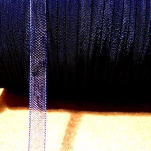 10 meter of 6 mm - OR4 Navy Blue organza Ribbon