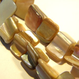 Natural shell pearl, mother-of-pearl pearl, mother-of-pearl shell pearl, shell jewelry creation, 8 mm -25 shell pearls - beige - Q248-5