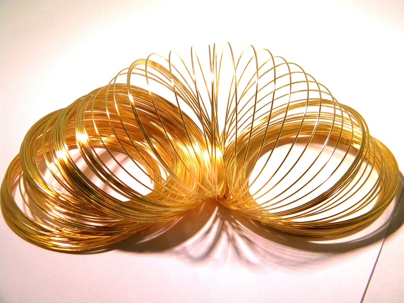 100 fil 0.6 mm métal doré en 5.5 cm-bracelet à mémoire de forme AF image 3