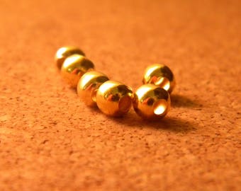 100 perles de separation doré 4 mm- perle intercalaire- perle dorées -perles 4 mm AC 19