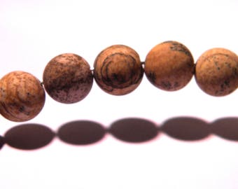 10 natural 10 mm - gems stones PG200 semi-precious Jasper gemstone beads