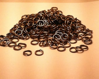 lot of 100 bronze rings 5 x 0.8