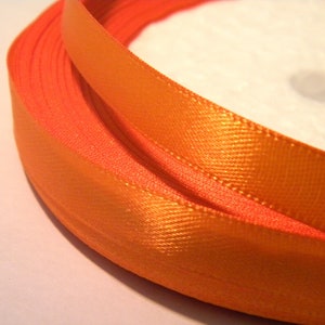 22 M ruban satin 10mm ruban satin en bobine ruban satin orange SA10 6 zdjęcie 2