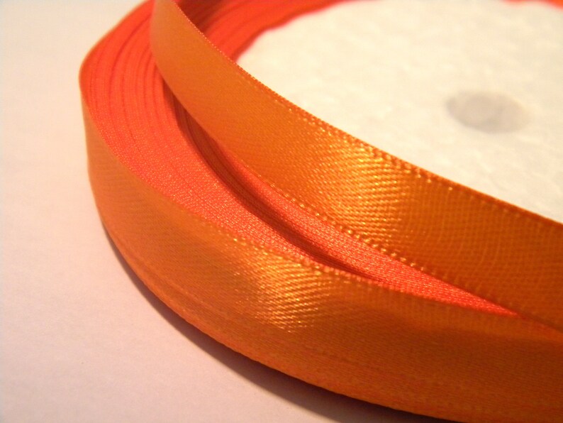 22 M ruban satin 10mm ruban satin en bobine ruban satin orange SA10 6 zdjęcie 2