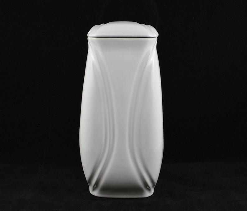Photo ceramic urn human ashes Midium size Two Sides with Etsy