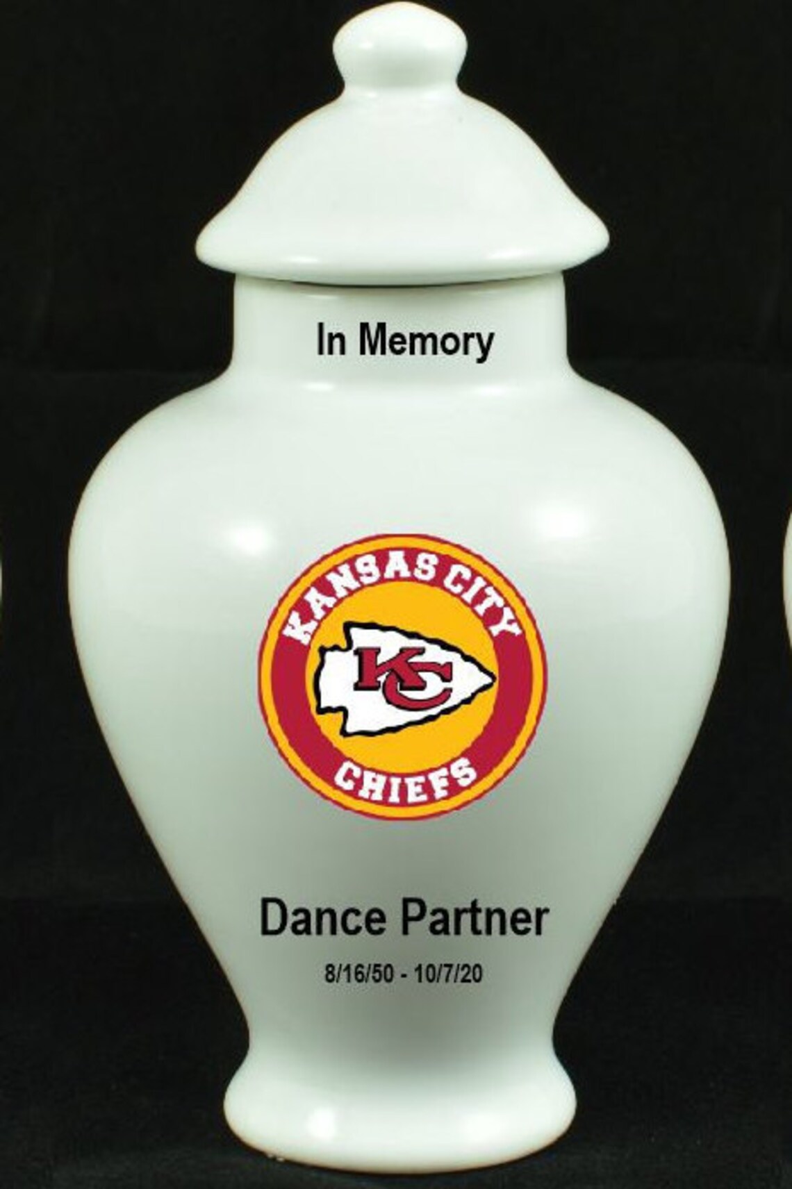 NFL Mini Urn for Human ashes Kansas City Chiefs Logo Custom | Etsy