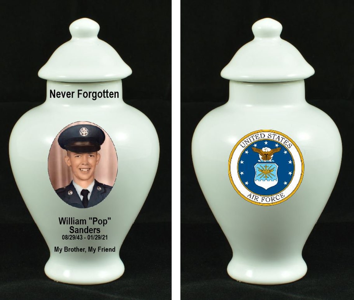 USA Army Mini Urn for Human ashes USA Air Force Symbol Urn Etsy