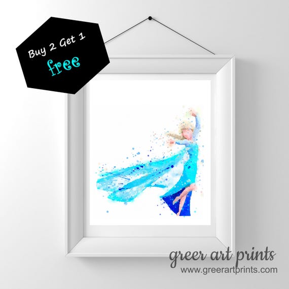 Frozen Elsa Print Disney Wall Decor - Frozen Wall Decor Frozen Elsa Print Disney Wall Decor - Frozen Wall Decor