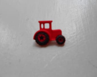 Decorative button, Red Tractor shape