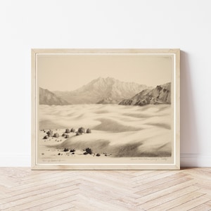 Palm Springs California Desert Landscape 1934 Drawing | Fine Art Print