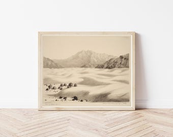 Palm Springs Kalifornien Wüste Landschaft 1934 Zeichnung | Fine Art Druck