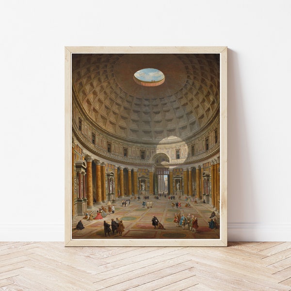 Pantheon Rome Italy 1747 Painting Fine Art Print
