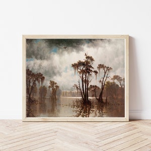 Louisiana Bayou Nature Scene 1877 Landscape Painting | Fine Art Print