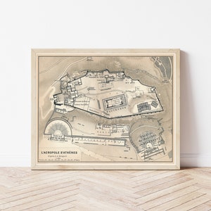 Akropolis von Athen 1910 Architektur Plan | Fine Art Druck