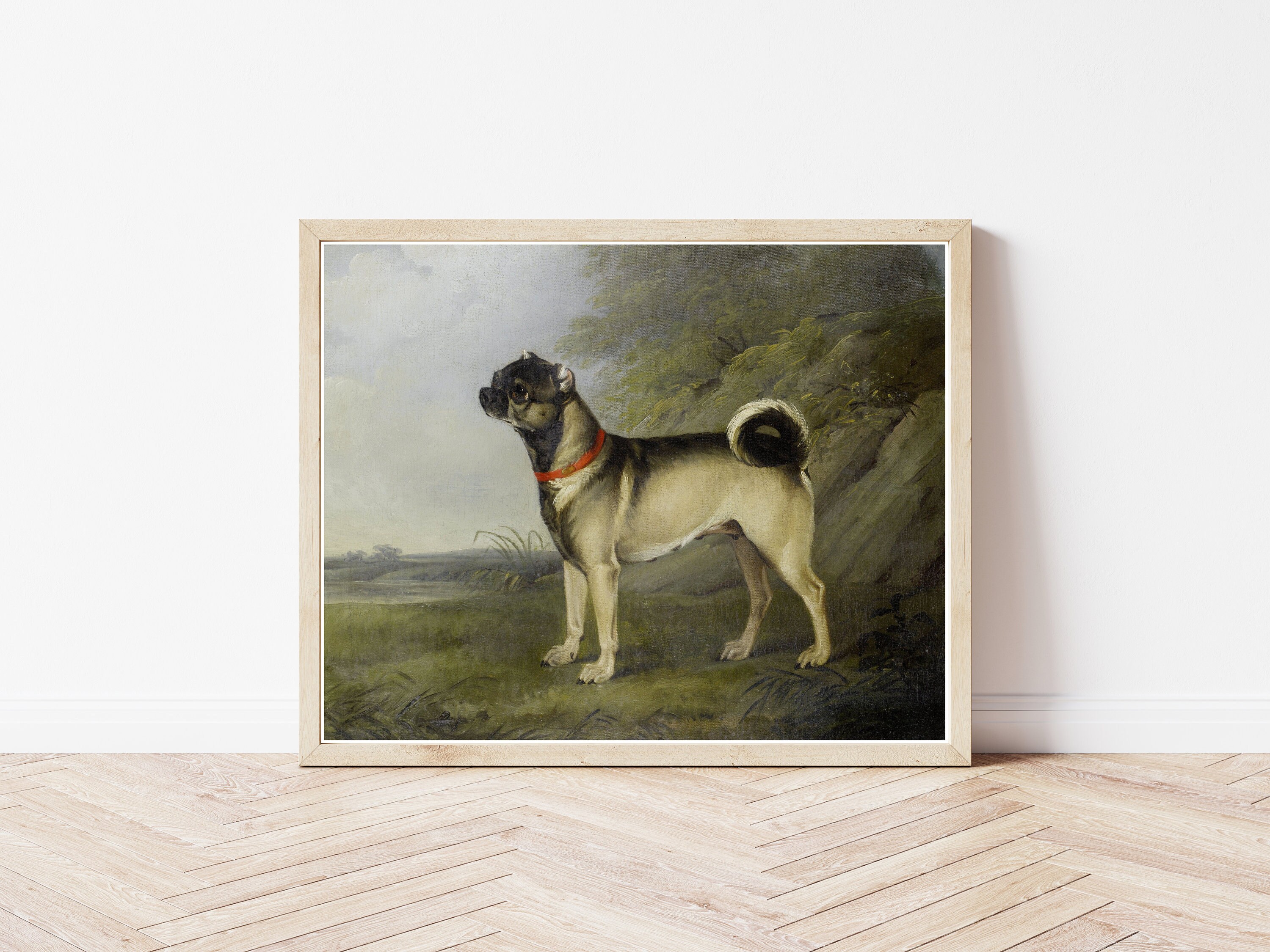 パグ犬の肖像画 1802年 油絵 | ファインアートプリント - Etsy 日本
