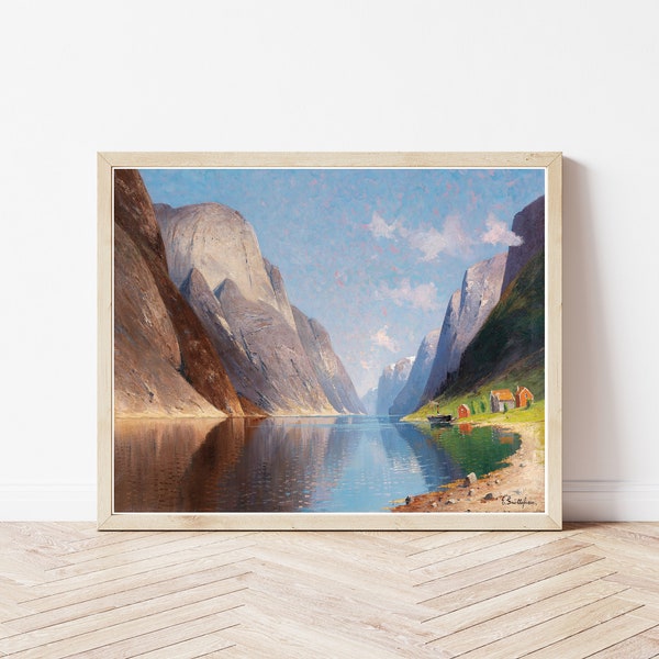 Norwegian Fjord Norway Circa 1900 Painting | Fine Art Print