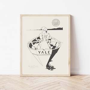 Yale University 1905 Lithograph Illustration | Fine Art Print