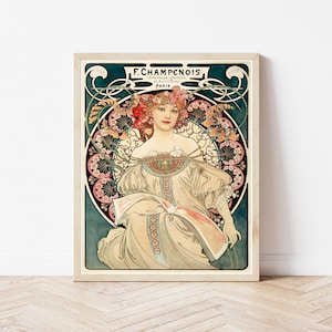 Art Nouveau Alphonse Mucha 1898 Illustration | Fine Art Print
