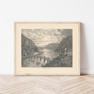 Harpers Ferry West Virginia View 1874 Engraving Illustration | Fine Art Print