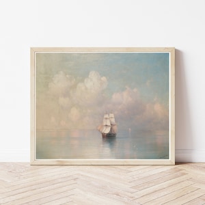 Calm Ocean Seascape Circa 1850 Painting | Fine Art Print
