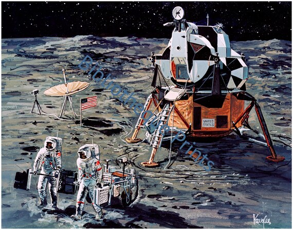 NASA アポロ14号 月面着陸 コンセプトアート 1971年 絵画 | ファイン