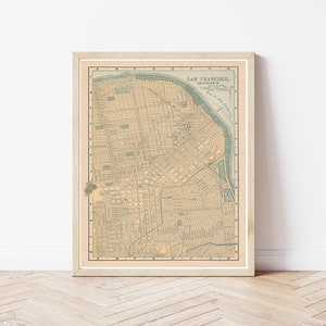 San Francisco California 1893 Map | Fine Art Print