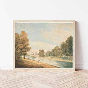 Buckingham Palace London England Vereinigtes Königreich Ansicht 1830 Aquarell Malerei | Fine Art Druck