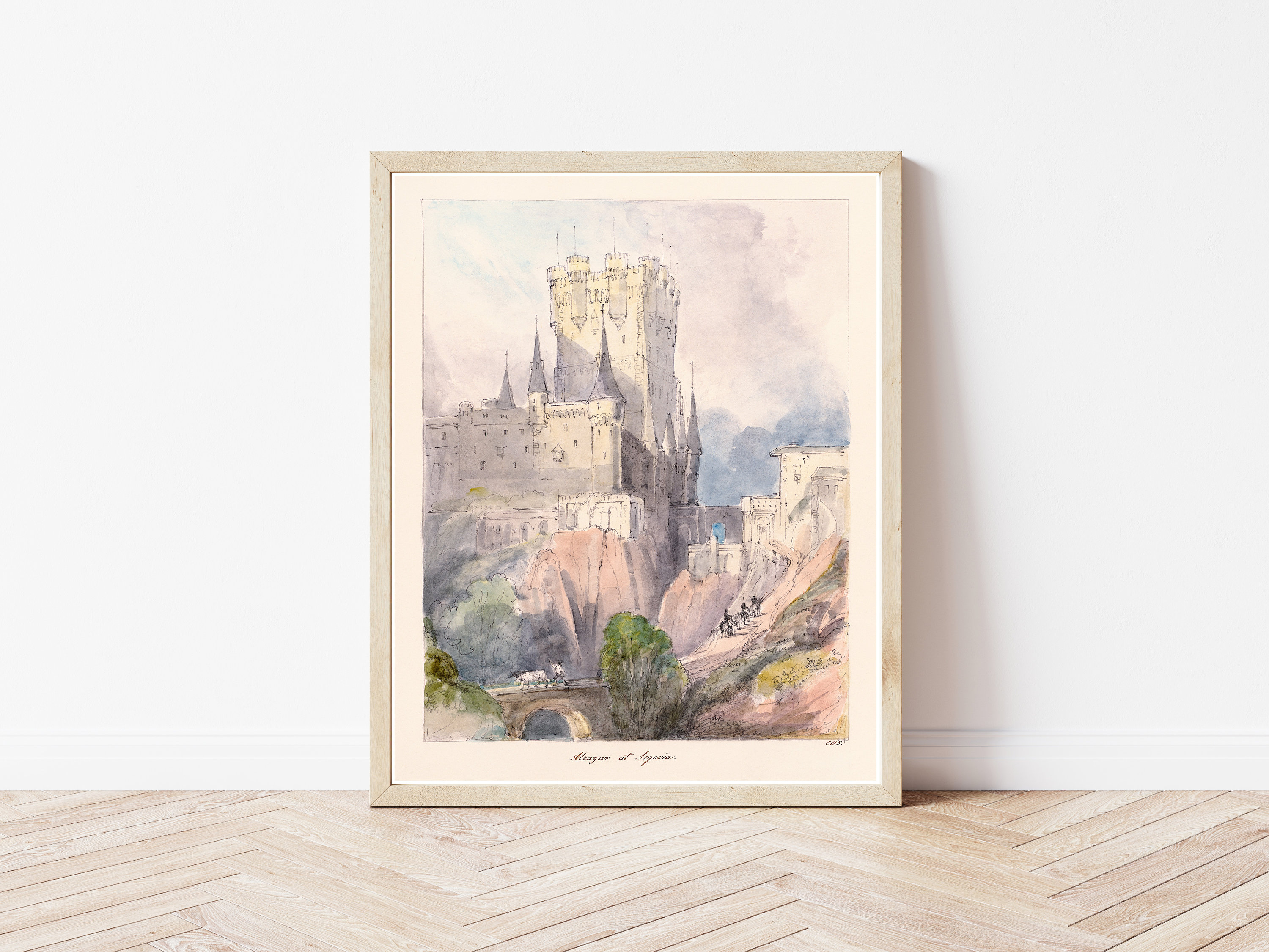 Alcazar of Segovia Print: Circa 1820 Watercolor Fine Art - Etsy