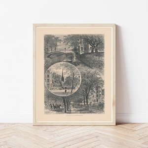 Brooklyn New York Street Scenes 1874 Engraving | Fine Art Print