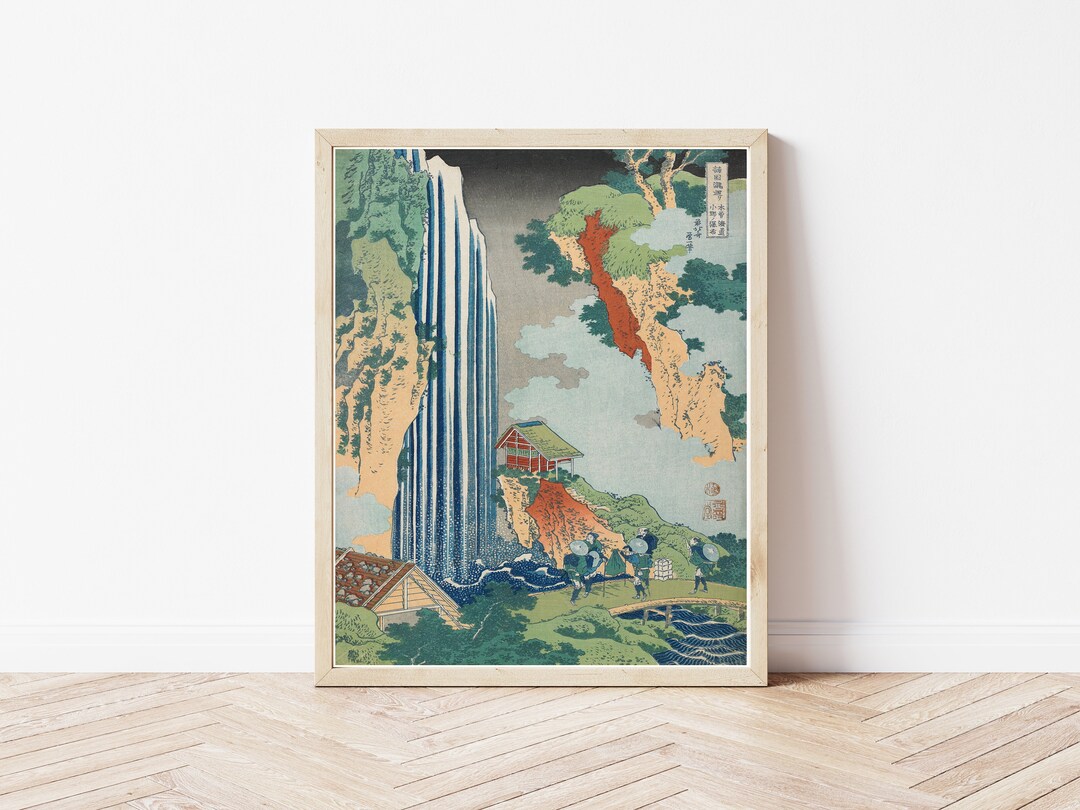 Waterfall 1832 Japanese Woodblock Print | Fine Art Print - Etsy