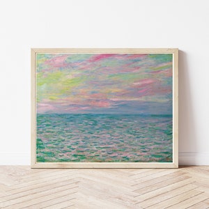 Impressionist Seascape 1882 Claude Monet Painting Fine Art Print image 1