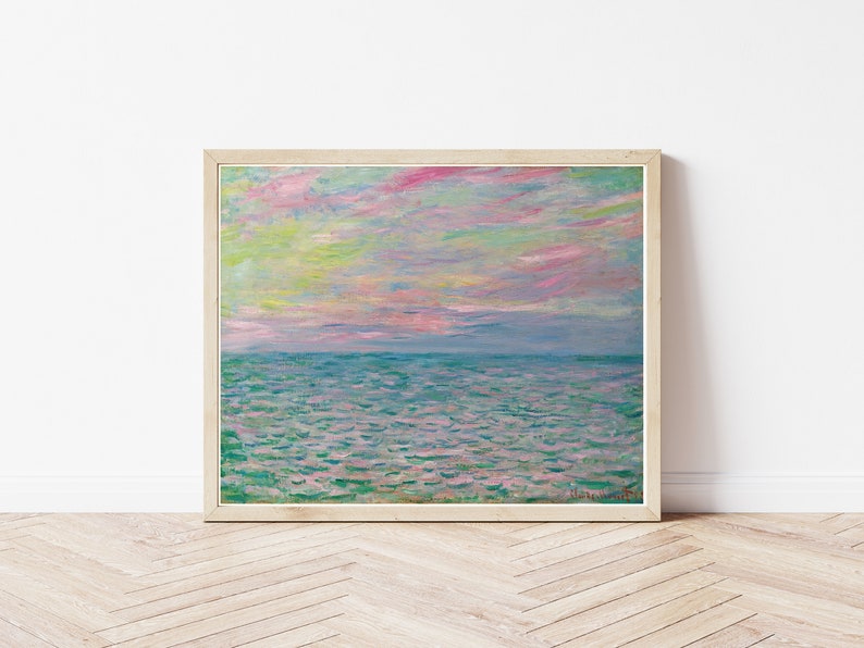 Impressionist Seascape 1882 Claude Monet Painting Fine Art Print image 1