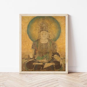 Arte buddista Buddha seduto o Bodhisattva Circa 950 Dipinto / Stampa artistica