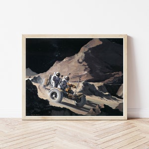NASA Apollo 15 Moon Landing Moon Rover Concept Art 1971 Painting | Fine Art Print