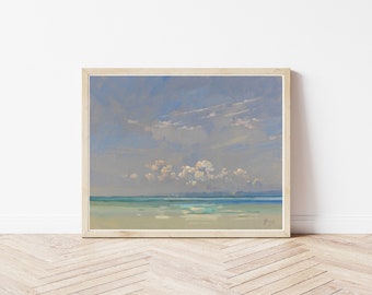 Minimalist Beach & Seascape Circa 1920 Painting | Fine Art Print