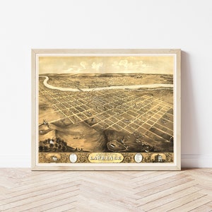 hochzeit Kansas 1869 Karte | Fine Art Druck