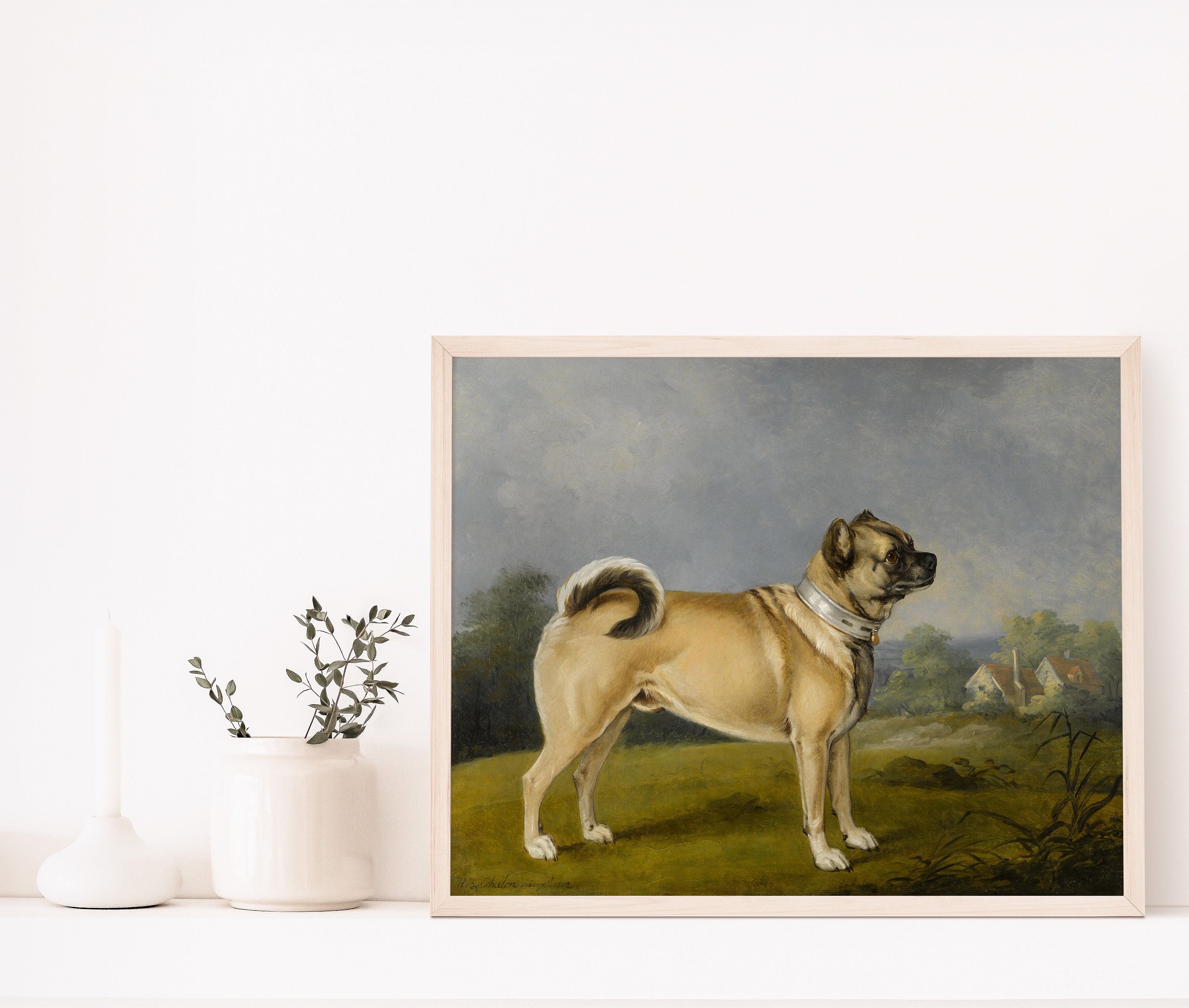 Pug hotsell dog painting