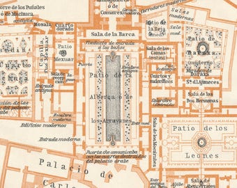 アルハンブラ宮殿 グラナダ スペイン 1913年 建築図面 | ファイン