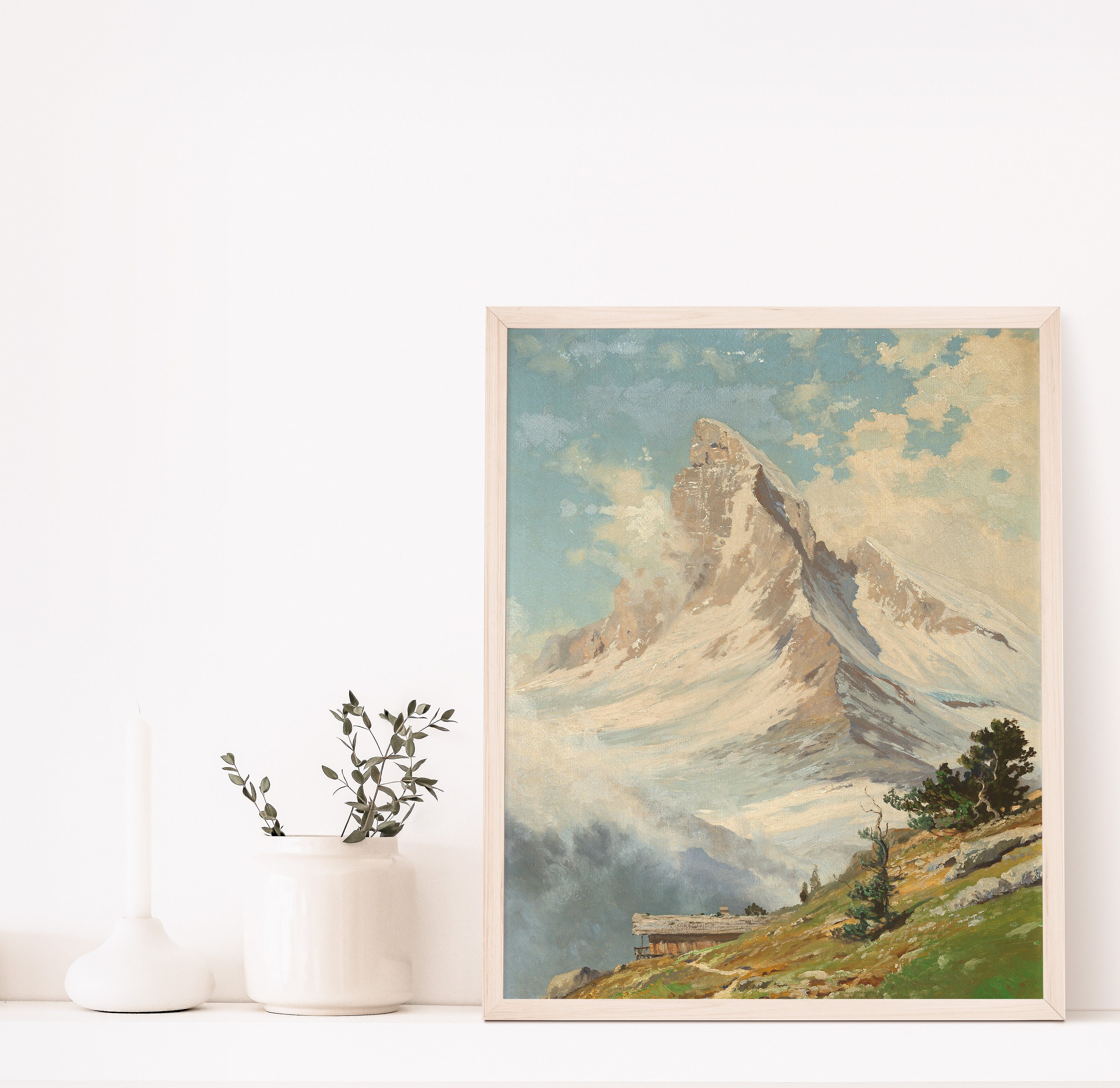 アクリル画 スイス マッターホルン 60cm x 84cm（A1） 絵画風 壁紙